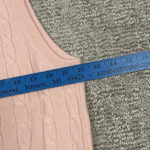 Peter Millar Vest Mens Large 100% Cashmere Sleeveless Golf Pullover Light Pink - Picture 6 of 7